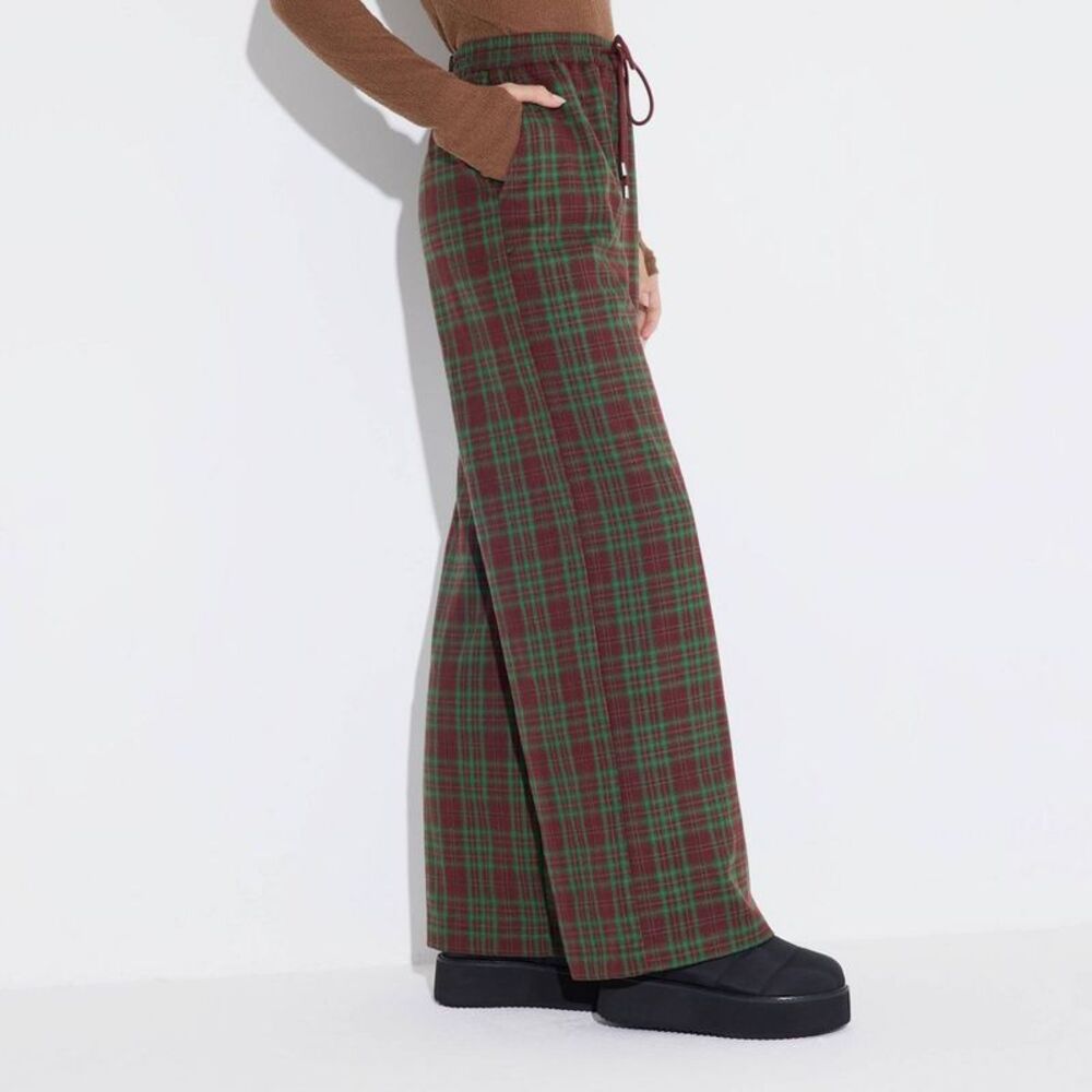 Wild Fable - Women's Mid-Rise Wide Leg Pull-On Pants - Wild Fab Green - Picture 3 of 4